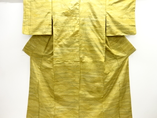 JAPANESE KIMONO / ANTIQUE KIMONO / SILK / TOKAMACHI TSUMUGI / WOVEN ABSTRACT PATTERN